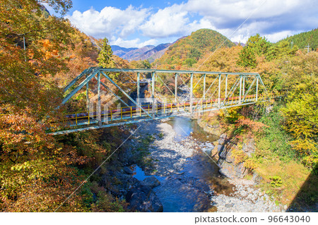 Watarase River View from the Shin Watarase Bridge to the upstream direction Autumn scenery 96643040