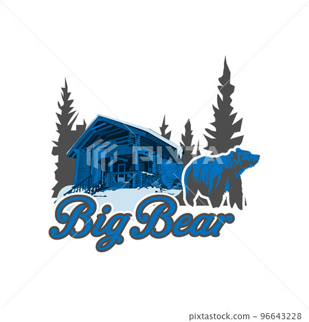 Illustration Vector Graphic of House in winter season logo Illustration Vector Graphic of House in winter season logo 96643228