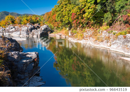 《Saitama Prefecture》Autumn Nagatoro・Autumn leaves rock pavement 96643519