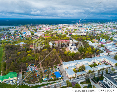 Aerial view of Kaluga with Trinity Cathedral Aerial view of Kaluga with Trinity Cathedral 96644097