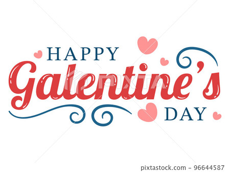 Happy Galentine's Day on February 13th with Celebrating Women Friendship for Their Freedom in Flat Cartoon Hand Drawn Template Illustration 96644587
