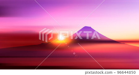 富士山新年賀卡日本圖案背景 96644850