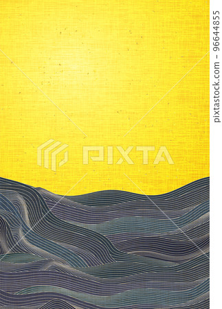 Wave Japanese pattern New Year's card background Wave Japanese pattern New Year's card background 96644855