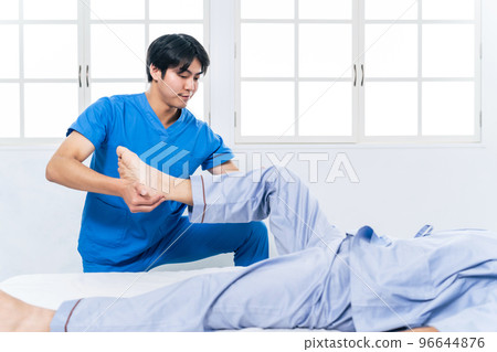 Foot rehabilitation, stretching, massage Foot rehabilitation, stretching, massage 96644876