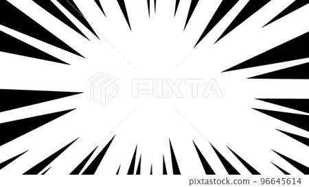 Thick monochrome concentration line background material, comic style effect line (16: 9) Thick monochrome concentration line background material, comic style effect line (16: 9) 96645614