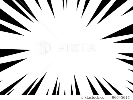 Thick monochrome concentration line background material, comic style effect line Thick monochrome concentration line background material, comic style effect line 96645615