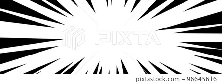 Thick monochrome concentration line background material, comic-like effect line (horizontal) Thick monochrome concentration line background material, comic-like effect line (horizontal) 96645616