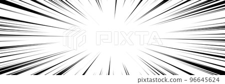 Thin monochrome concentration line background material, comic-like effect line (horizontal) Thin monochrome concentration line background material, comic-like effect line (horizontal) 96645624