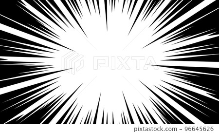 Monochrome concentration line background material, comic style solid flash (16: 9) Monochrome concentration line background material, comic style solid flash (16: 9) 96645626