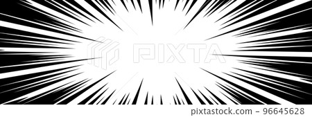 Monochrome concentration line background material, comic style solid flash (horizontal) Monochrome concentration line background material, comic style solid flash (horizontal) 96645628