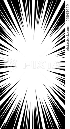 Monochrome concentration line background material, comic style solid flash (vertical) Monochrome concentration line background material, comic style solid flash (vertical) 96645629