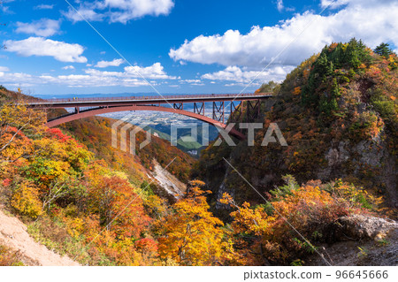“福島縣”不動澤大橋和紅葉谷的紅葉 96645666