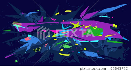 Abstract Dark Futuristic Mecha Gundam Cyberpunk Style Colorful Urban Street Art Graffiti Vector Illustration Template Background Abstract Dark Futuristic Mecha Gundam Cyberpunk Style Colorful Urban Street Art Graffiti Vector Illustration Template Background 96645722