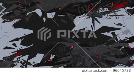 Modern Dark Futuristic Mecha Gundam Cyberpunk Style Colorful Abstract Urban Street Art Graffiti Vector Illustration Template Background Modern Dark Futuristic Mecha Gundam Cyberpunk Style Colorful Abstract Urban Street Art Graffiti Vector Illustration Template Background 96645728