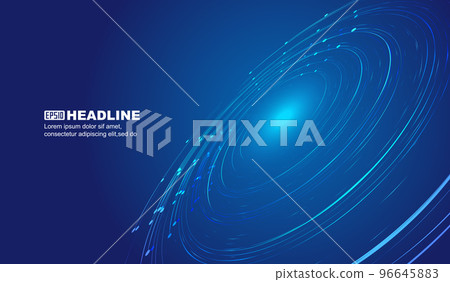 Bright dots vortex composition interconnected network large number science and technology background. 96645883