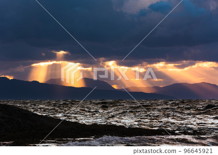 Hotokegaura at sunset, Shimokita Peninsula, Aomori Prefecture, Japan 96645921