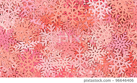 Pink snowflakes background for winter and christmas greeting card 96646406