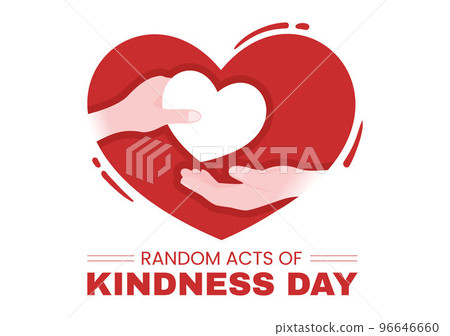 Random Acts of Kindness on February 17th Various Small Actions to Give Happiness in Flat Cartoon Hand Drawn Template Illustration 96646660