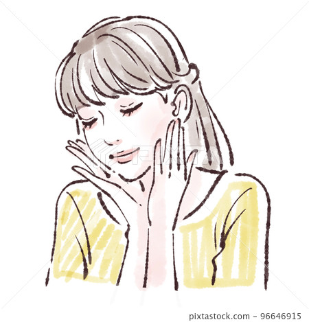 Female illustration material Female illustration material 96646915