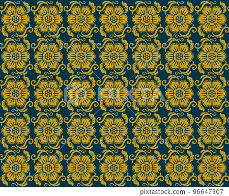 Asian pattern 13 (gold x blue) Asian pattern 13 (gold x blue) 96647507