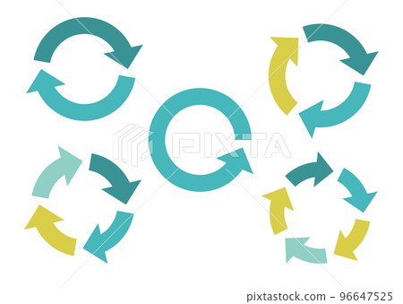 Cycle Arrow (blue) - Stock Illustration [96647525] - Pixta