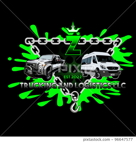 Trucking and Logistics LLC logo design 96647577