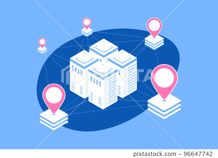 DN Content delivery network - geographically distributed network of proxy servers, data centers and interconnected servers 96647742