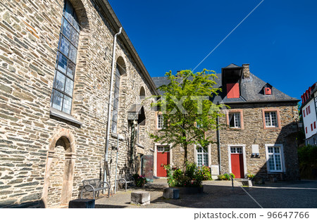 Traditional architecture of Monschau in North Rhine-Westphalia, Germany Traditional architecture of Monschau in North Rhine-Westphalia, Germany 96647766