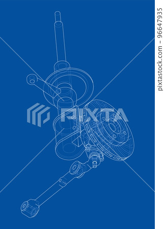 Car suspension with shock absorber Car suspension with shock absorber 96647935