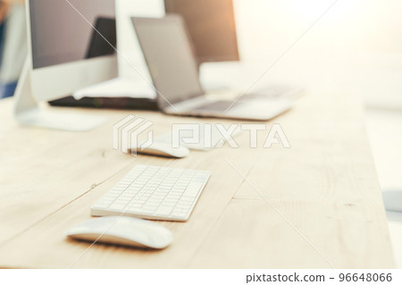 background image of computer and laptop on office Desk background image of computer and laptop on office Desk 96648066