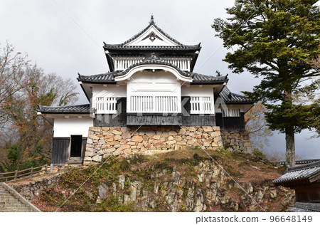 Bitchu Matsuyama Castle in the wind that tells the wind of late autumn Bitchu Matsuyama Castle in the wind that tells the wind of late autumn 96648149