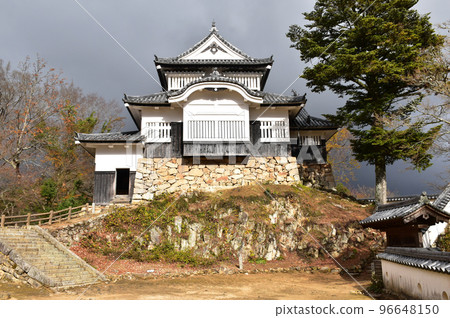 Bitchu Matsuyama Castle in the wind that tells the wind of late autumn Bitchu Matsuyama Castle in the wind that tells the wind of late autumn 96648150
