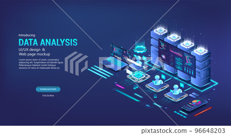 Data analysis and classification files in isometric data center Data analysis and classification files in isometric data center 96648203