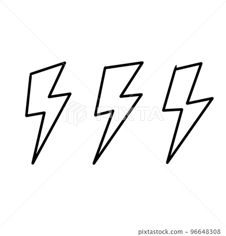 Doodle sketch style of electric lightning bolt symbol vector illustration for concept design. 96648308