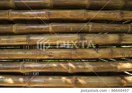 Varnish bamboo fence abstract background texture Varnish bamboo fence abstract background texture 96648497