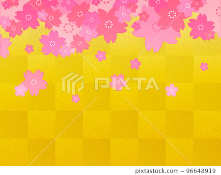 Background material cherry blossom spring full bloom pink gold Background material cherry blossom spring full bloom pink gold 96648919