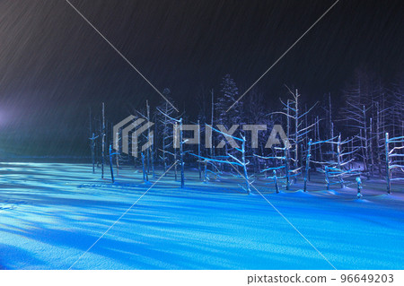 藍色池塘在冬天 藍色池塘在冬天 96649203