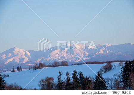 beautiful sunset in winter beautiful sunset in winter 96649208