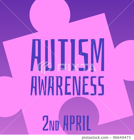 Squared banner about world autism awareness 2nd April flat style Squared banner about world autism awareness 2nd April flat style 96649473