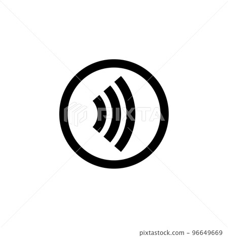 Wi-Fi signal connection area icon or sign design vector illustration isolated. 96649669