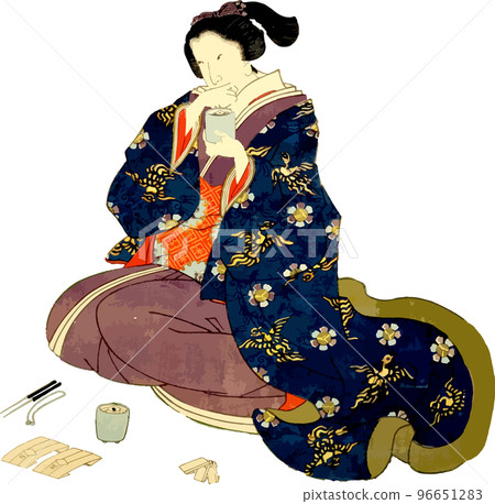 Woman making kumiko 96651283