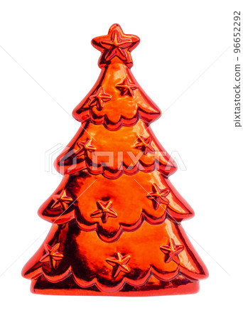 Red Christmas tree ornament bauble isolated on white background Red Christmas tree ornament bauble isolated on white background 96652292