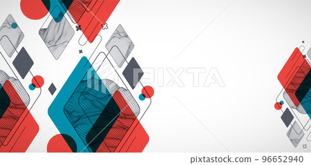 Modern science or technology abstract background. Wireframe spot surface illustration. Vector. Modern science or technology abstract background. Wireframe spot surface illustration. Vector. 96652940