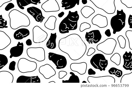 cat seamless pattern camouflage kitten vector calico duck hunter tile background gift wrapping paper scarf isolated repeat wallpaper cartoon illustration design 96653799