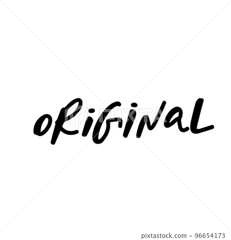 Stamp lettering hand drawing isolated on white 96654173