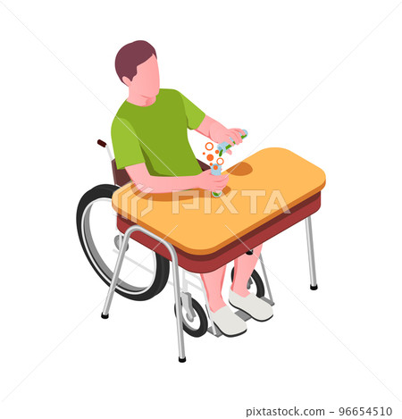 Wheelchair Education Workplace Composition 96654510