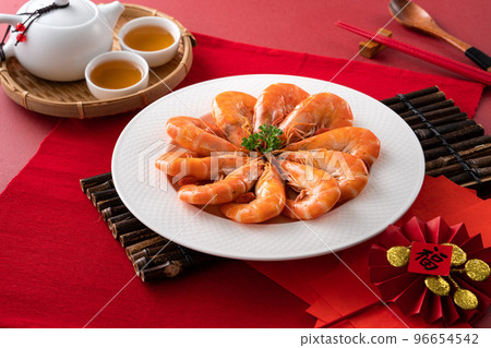 Delicious shrimp soaked in Chinese wine for lunar new year's dishes. Delicious shrimp soaked in Chinese wine for lunar new year's dishes. 96654542