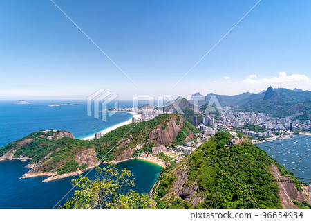 sea coast of Rio de Janeiro, city panorama 96654934