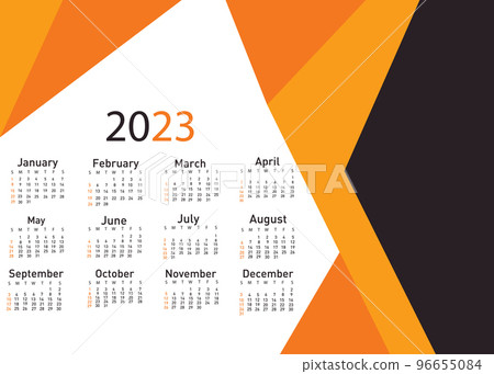 Calendar for 2023 vector illustration 96655084