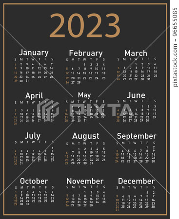 Calendar for 2023 vector illustration Calendar for 2023 vector illustration 96655085